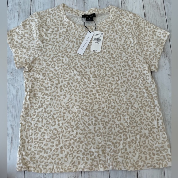 Sanctuary perfect Top T-shirt Size L soft comfy animal print granny core boho - Picture 2 of 5
